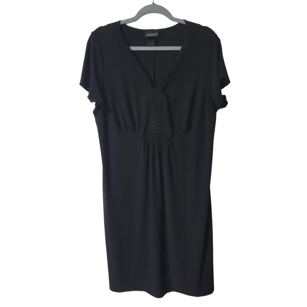 Lane Bryant Black Short-Sleeve Dress Size 16